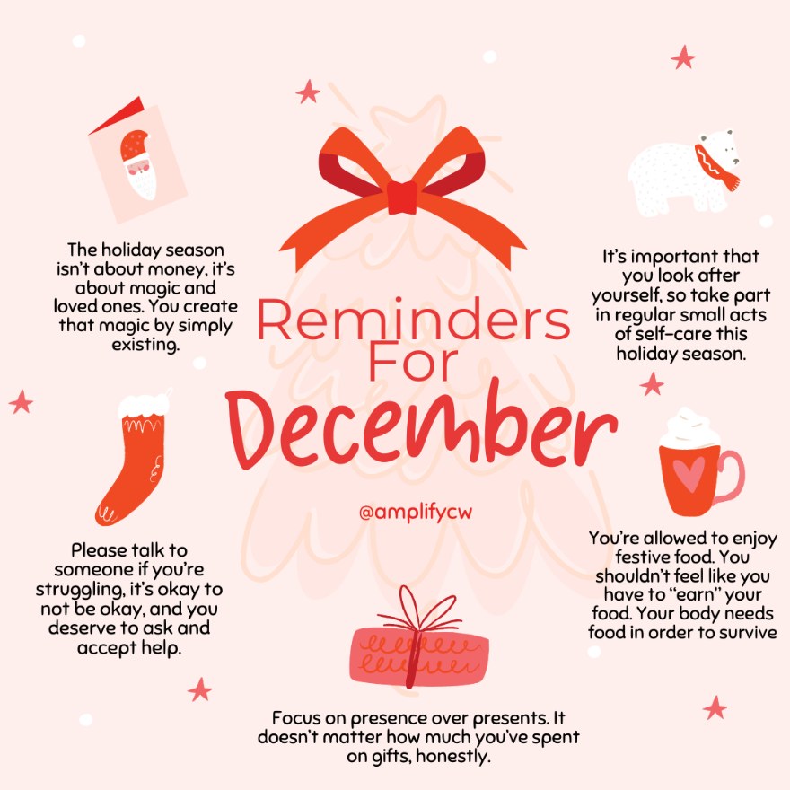 Amplify Community Wellness holiday reminder