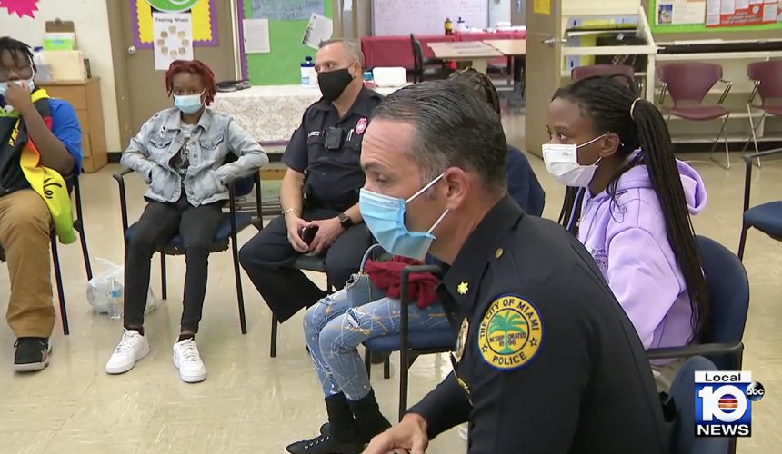 Teen Talk session with police officers