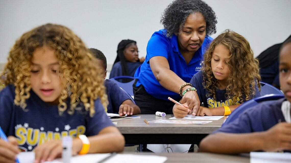 Students working together at the 2025 Back-to-School Youth Readiness Summit